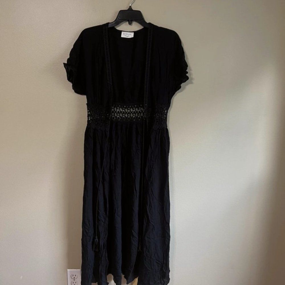 Lavender Field small black cardigan